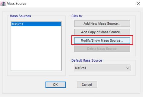 Modify/Show Mass Source...